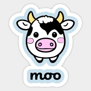 Moo Cow Moo Sticker